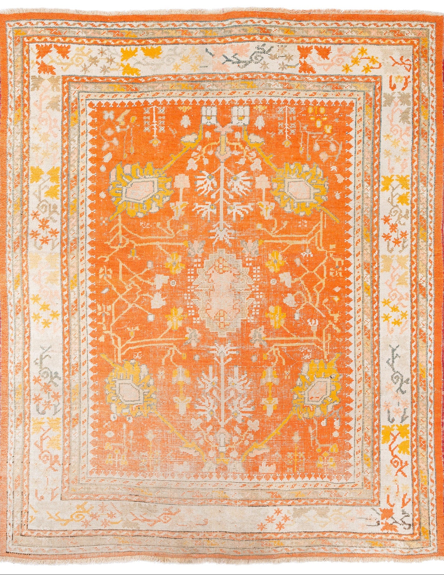 Antique Orange Oushak 7'4" (W) x 9'2" (L)