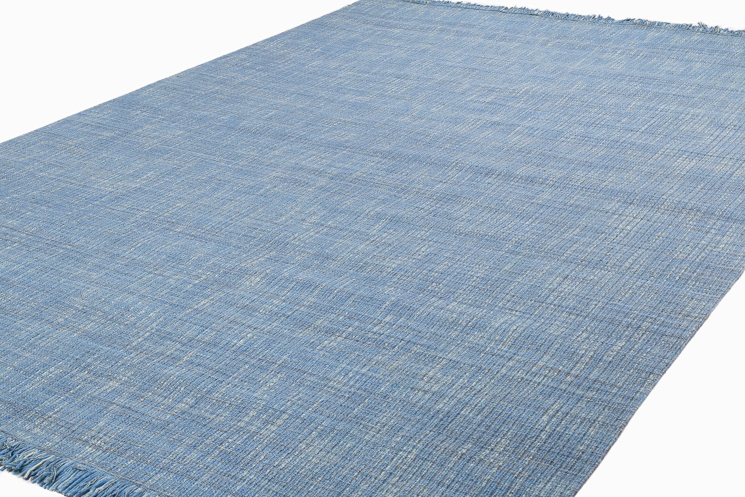 High Desert Flatweave Blue with Fringe