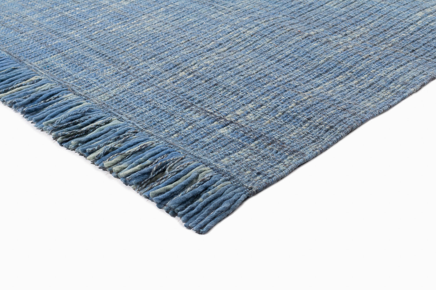 High Desert Flatweave Blue with Fringe