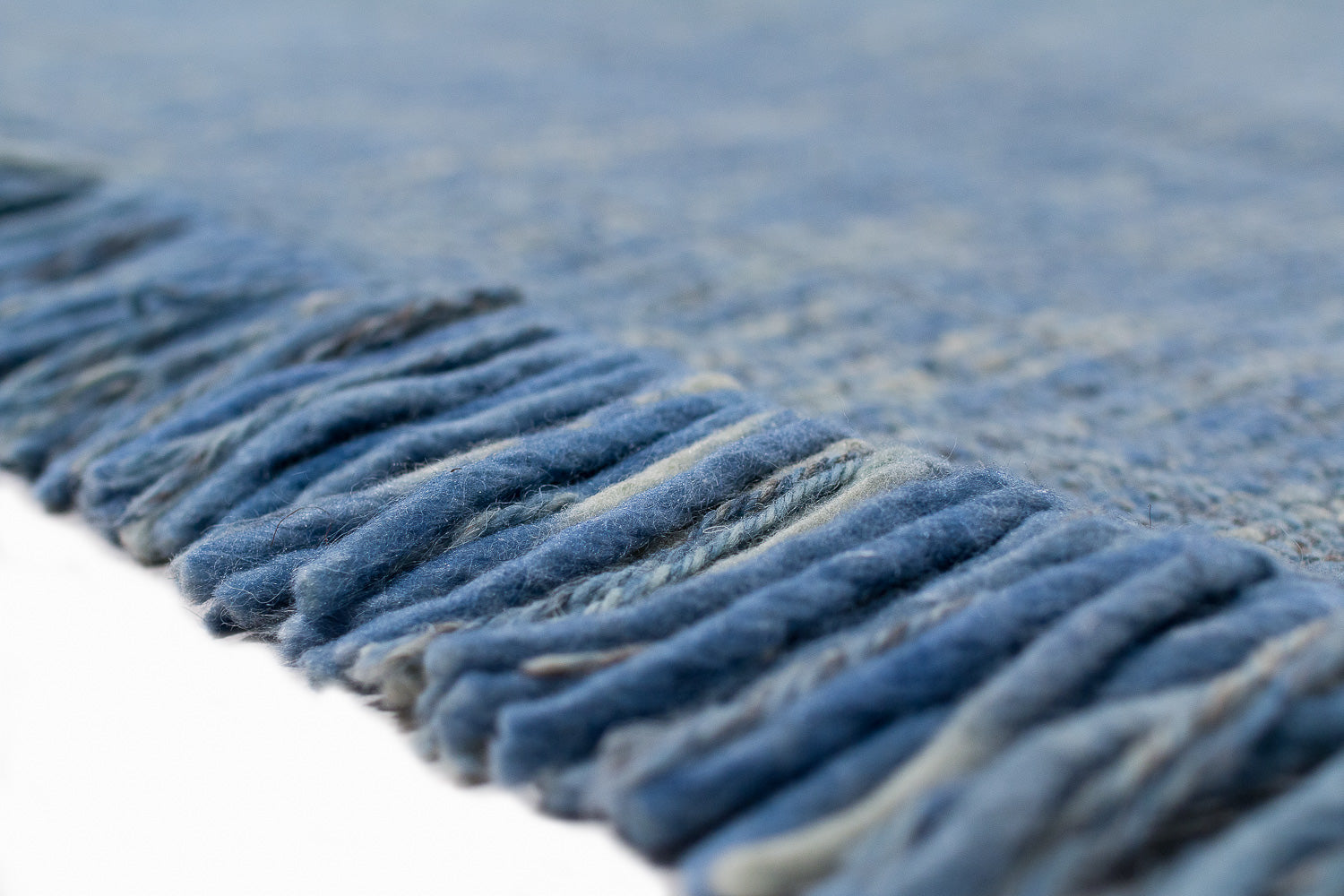 High Desert Flatweave Blue with Fringe