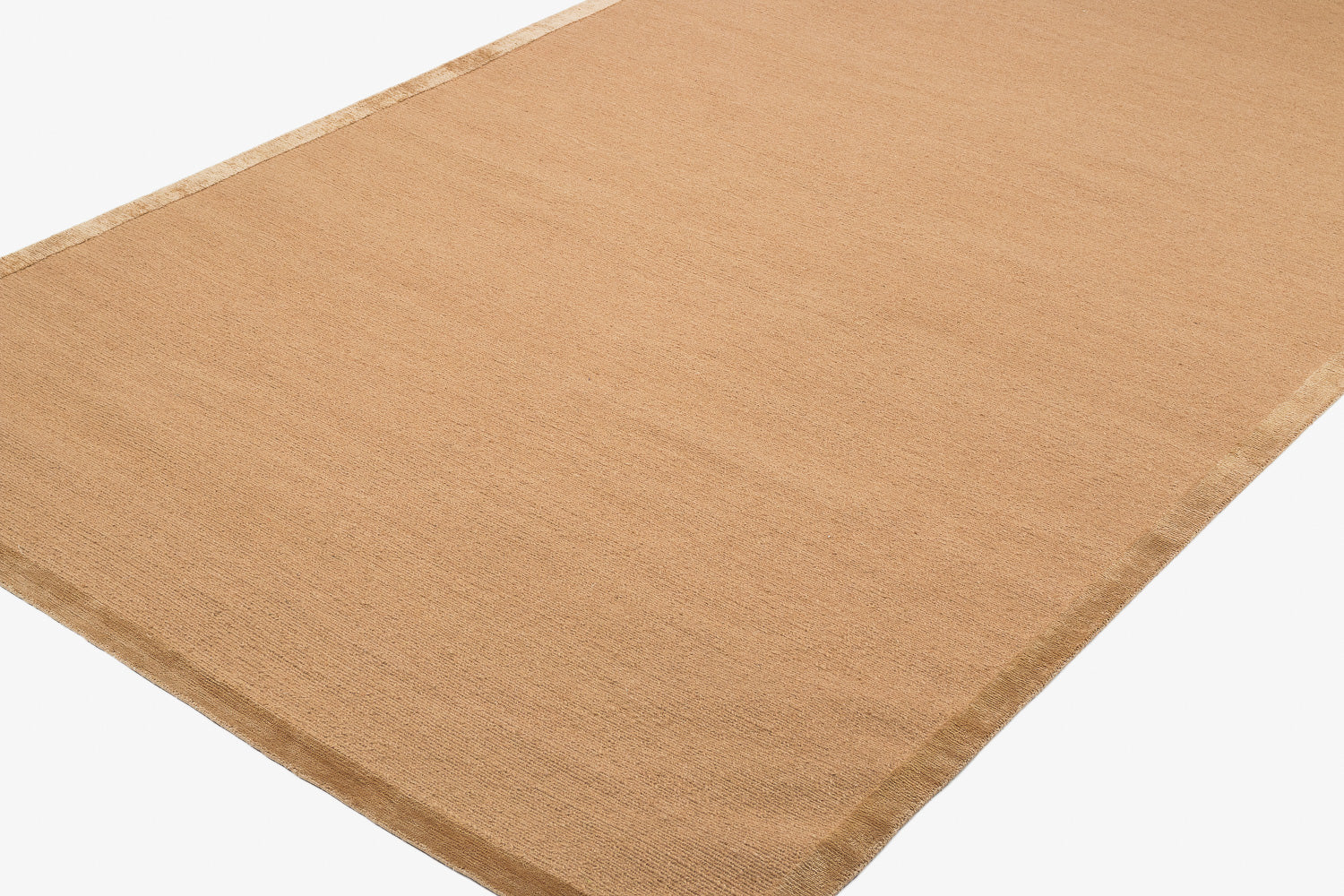 Solid Sumak Tan with Silk Border