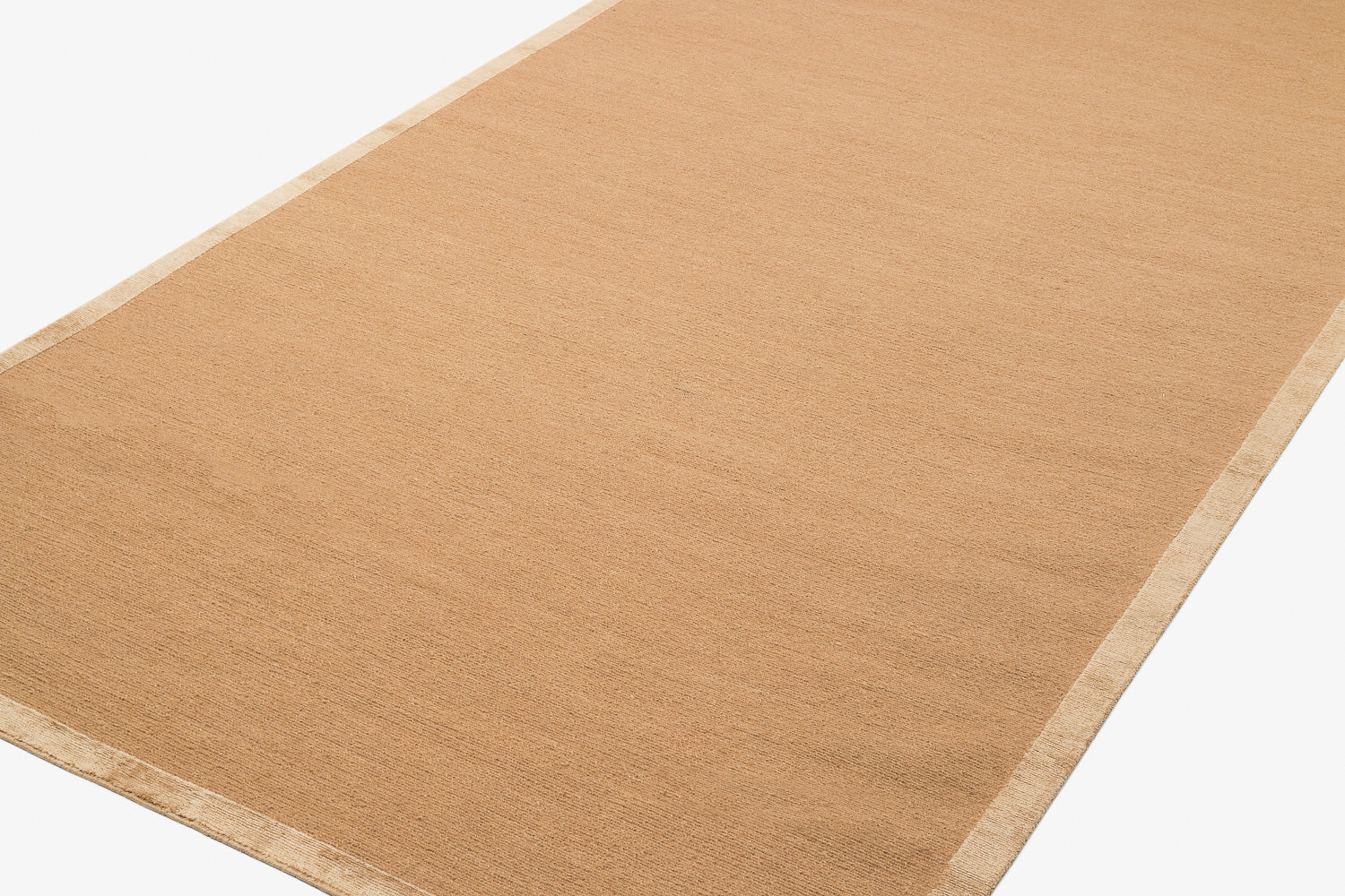 Solid Sumak Tan with Silk Border