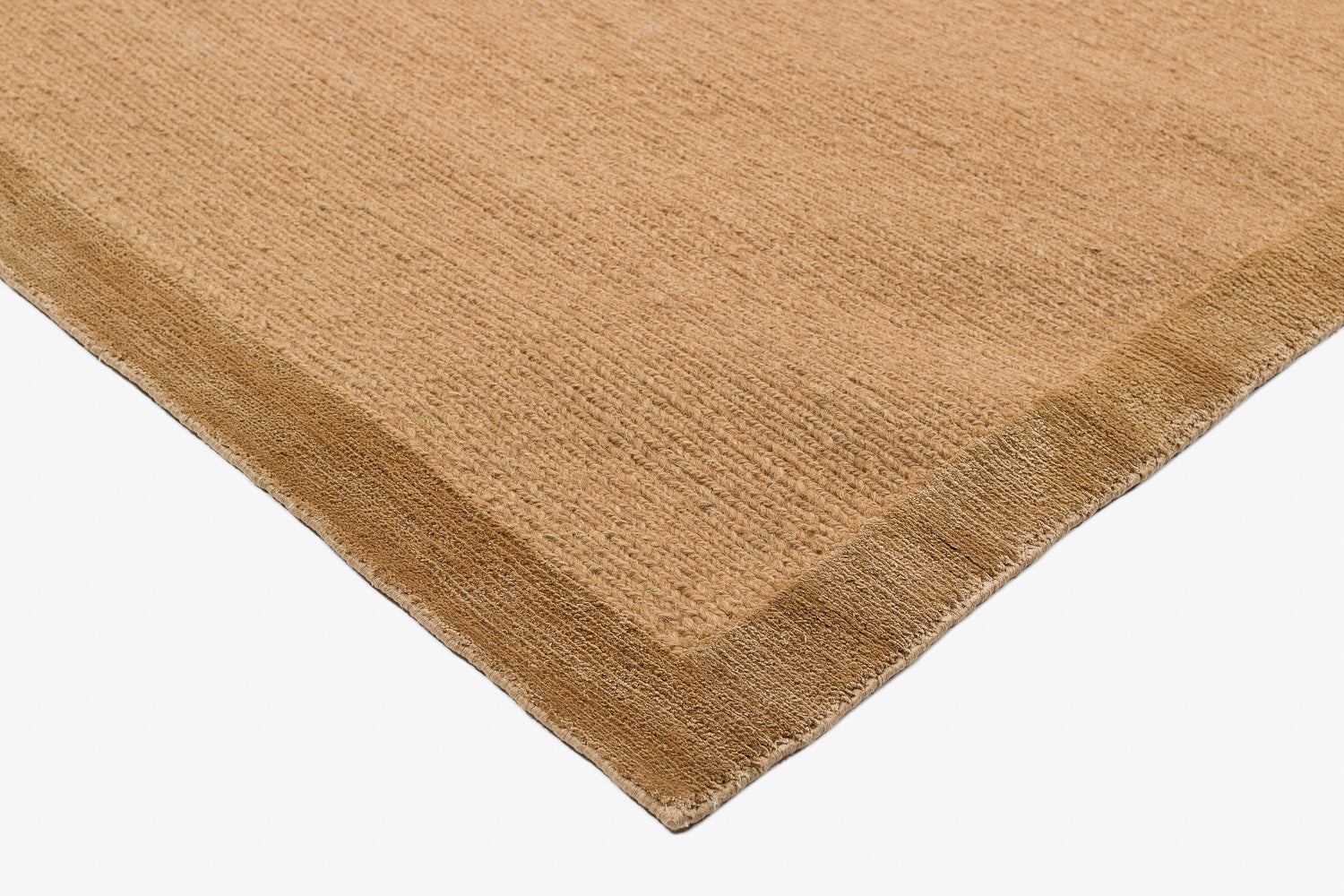 Solid Sumak Tan with Silk Border
