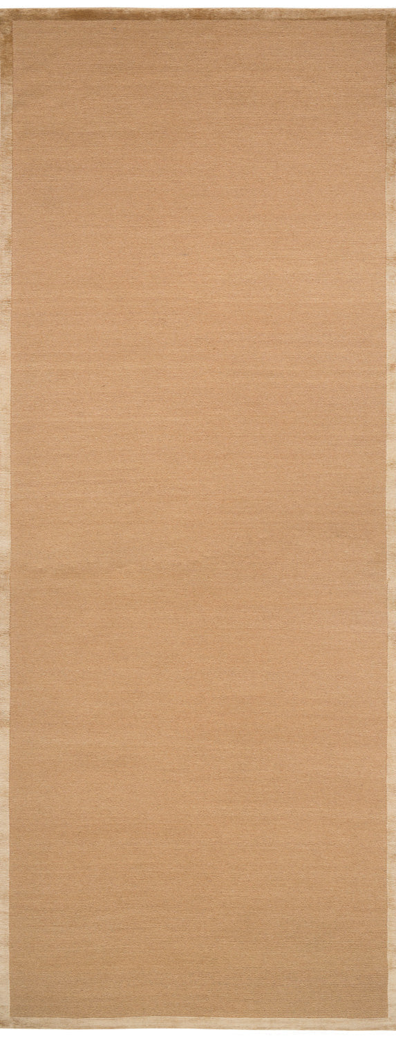 Solid Sumak Tan with Silk Border