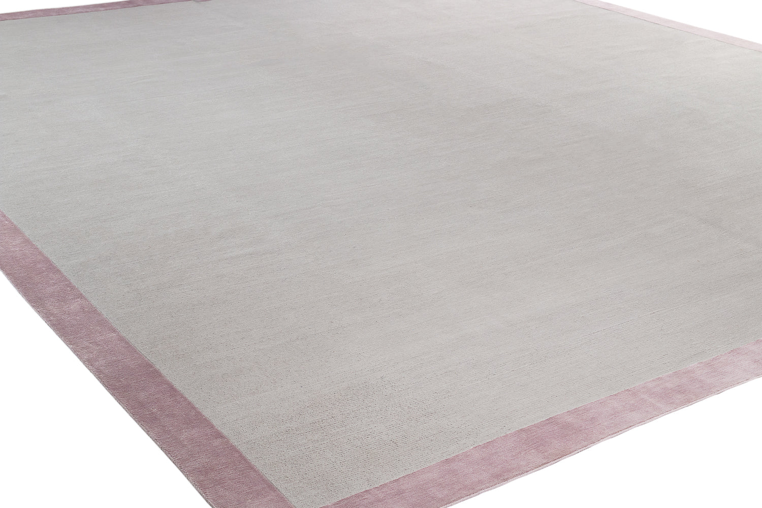Solid Sumak with Pink Silk Border
